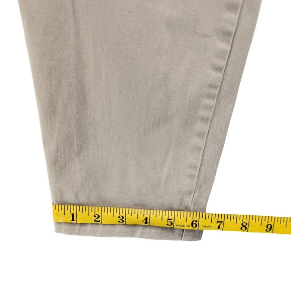 Eddie Bauer Boyfriend Chino Pants Womens Khaki Beige Flat Front Size 12 - Picture 11 of 11